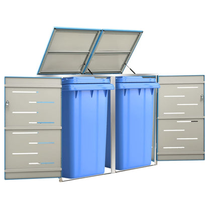 Copribidone per Spazzatura Singolo 69x77,5x112,5cm Acciaio Inox