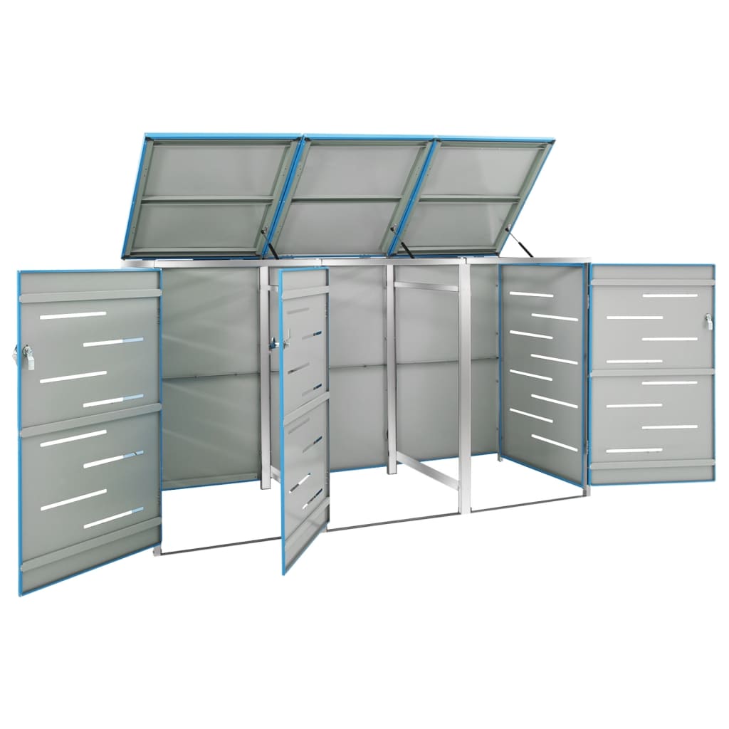 Copribidone per Spazzatura Singolo 69x77,5x112,5cm Acciaio Inox