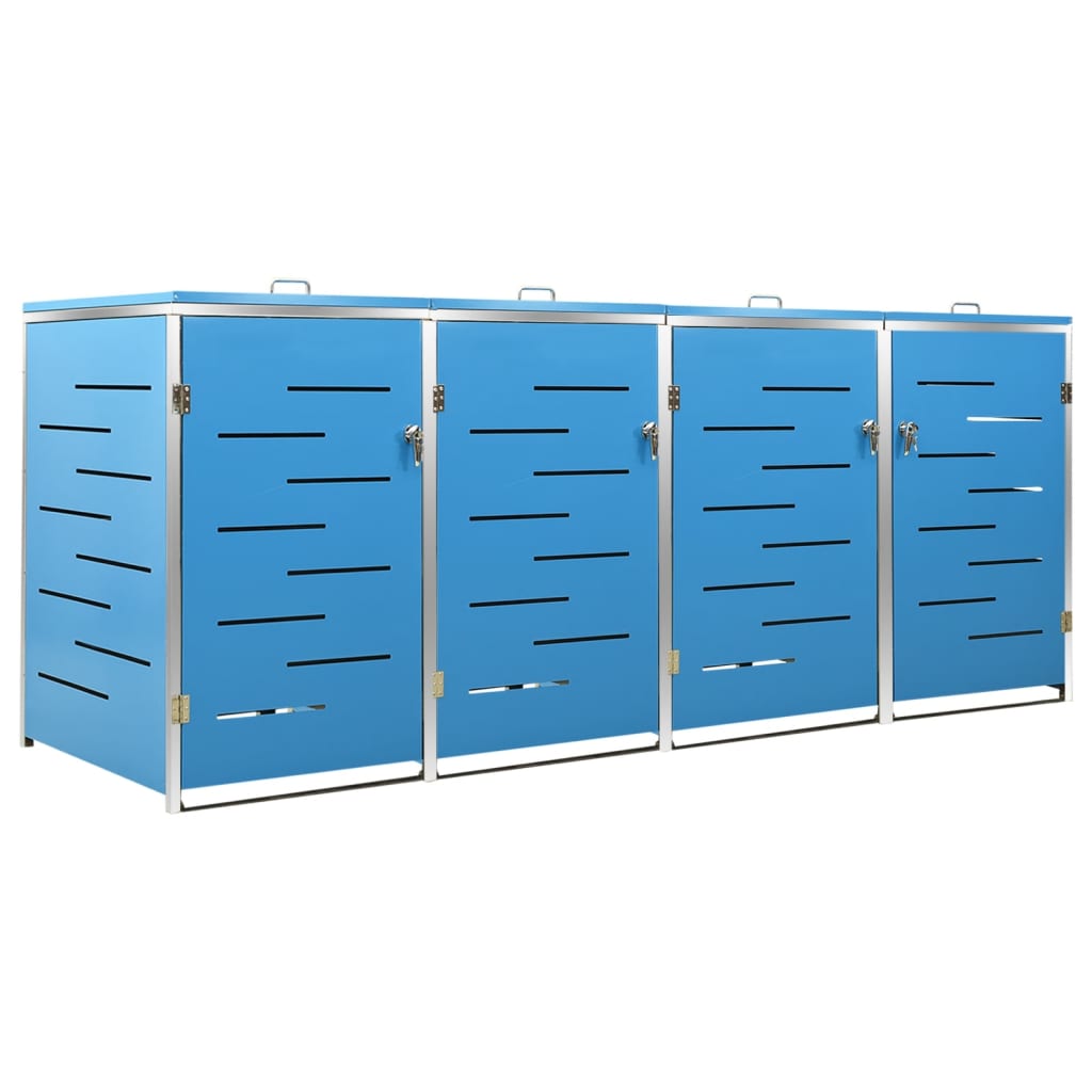 Copribidone per Spazzatura Singolo 69x77,5x112,5cm Acciaio Inox