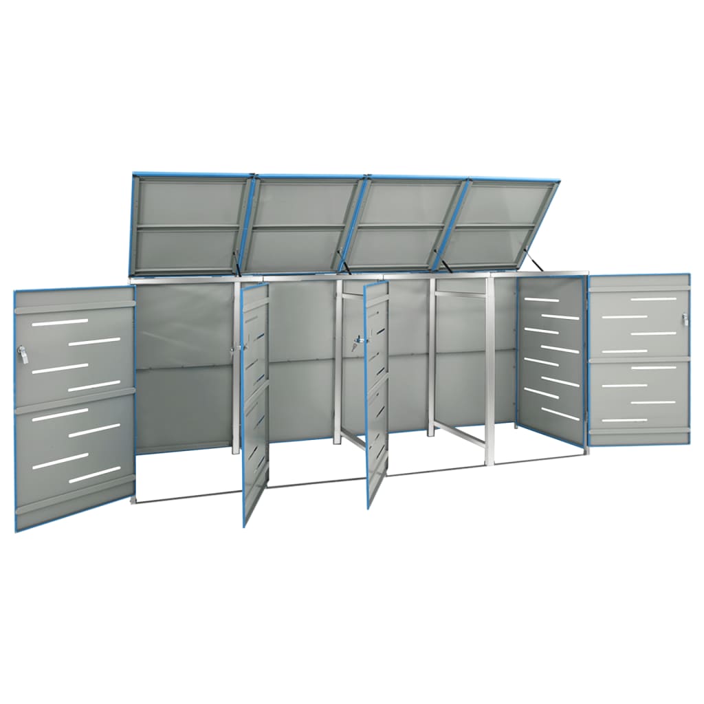 Copribidone per Spazzatura Singolo 69x77,5x112,5cm Acciaio Inox