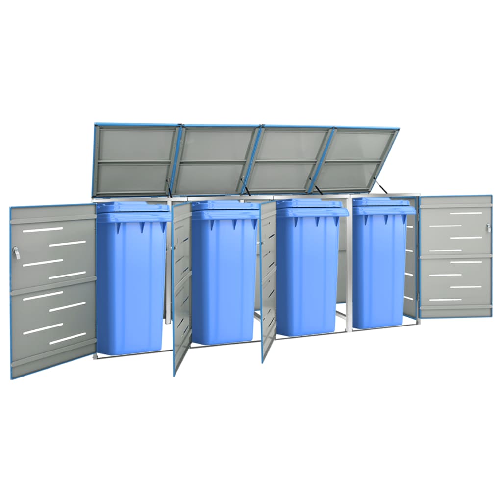 Copribidone per Spazzatura Singolo 69x77,5x112,5cm Acciaio Inox