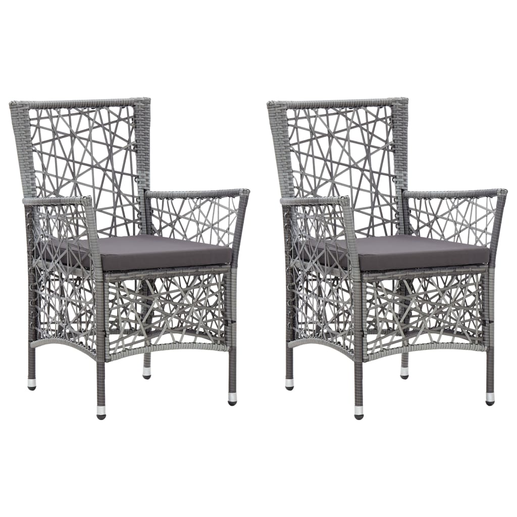 Set Mobili da Pranzo per Giardino 3 pz Grigio