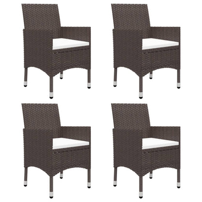 Set Mobili da Pranzo per Giardino 5 pz Marrone