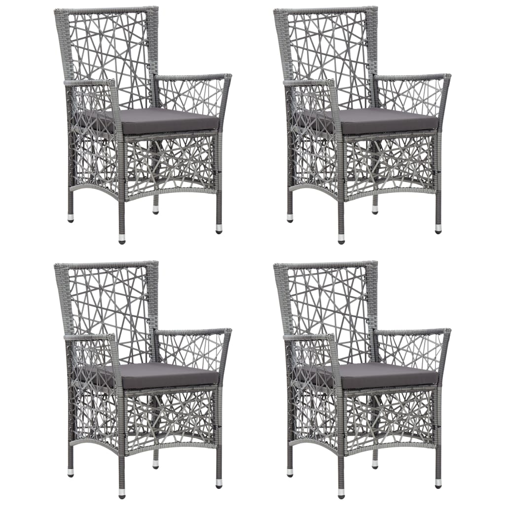 Set Mobili da Pranzo per Giardino 5 pz Grigio