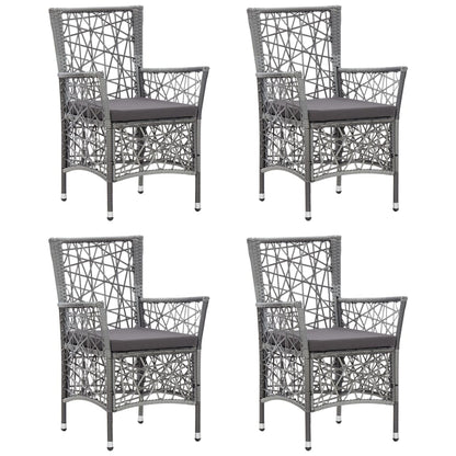 Set Mobili da Pranzo per Giardino 5 pz Grigio