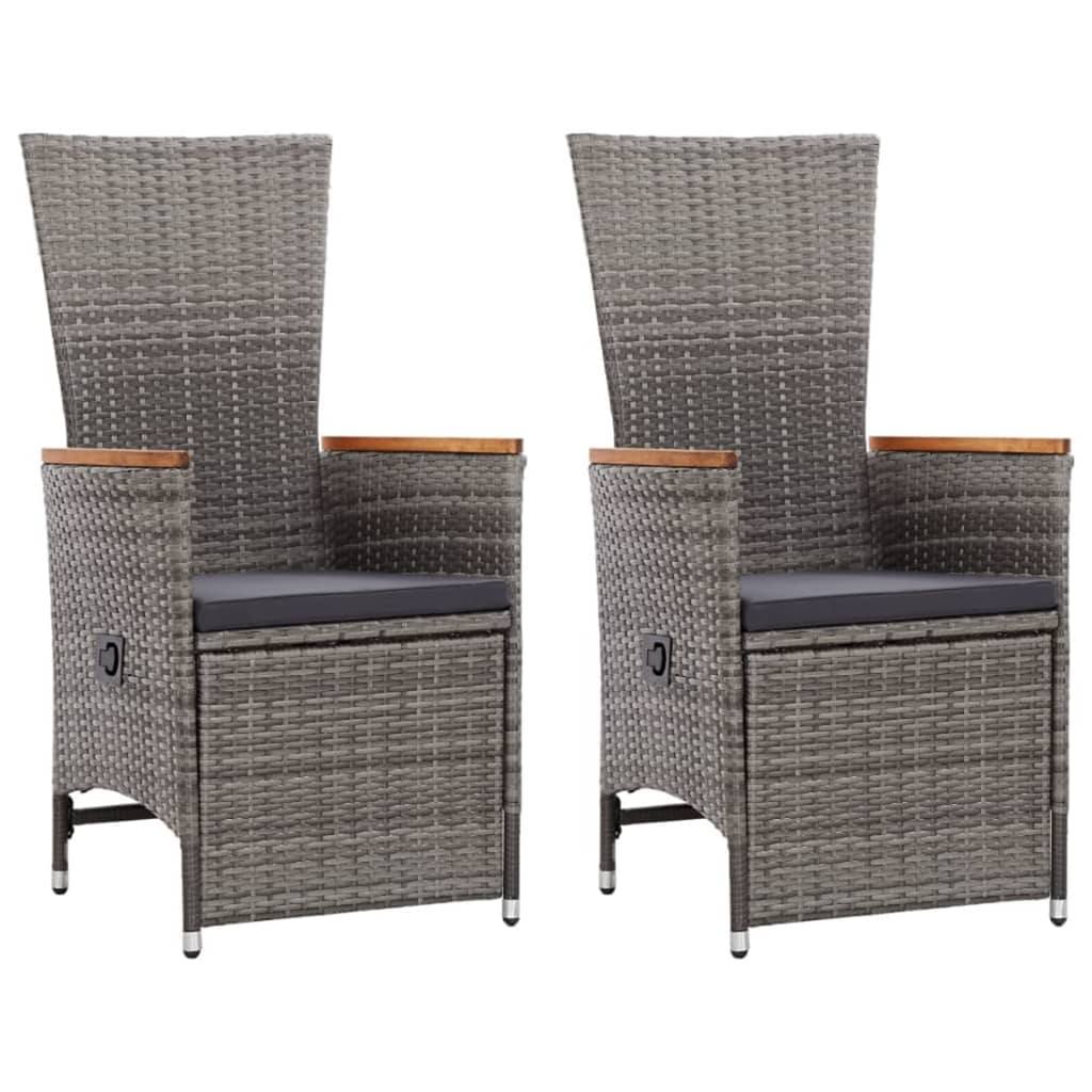 Set Mobili da Pranzo per Giardino 5 pz Grigio