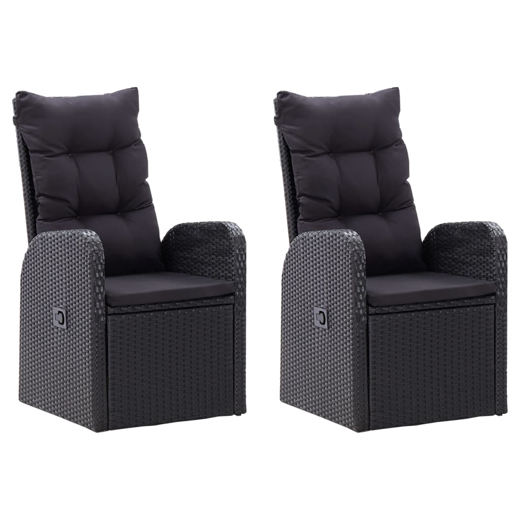 Set Mobili da Pranzo per Giardino 5 pz Nero