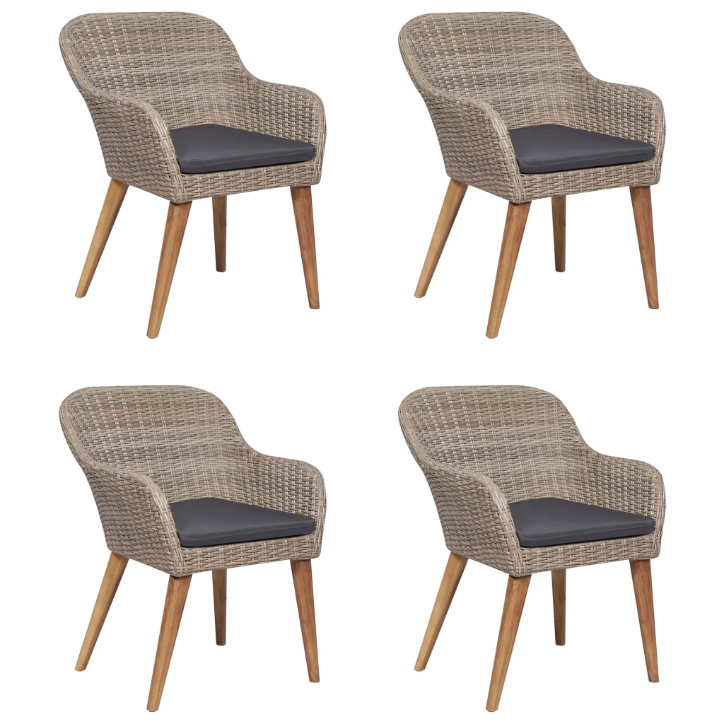 Set Mobili da Pranzo per Giardino 5 pz Marrone