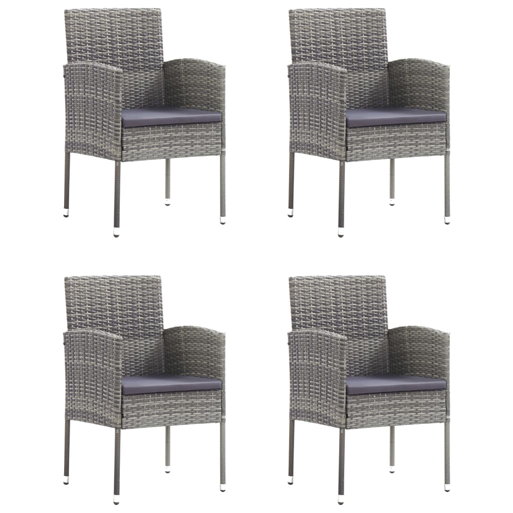 Set Mobili da Pranzo per Giardino 5 pz Grigio