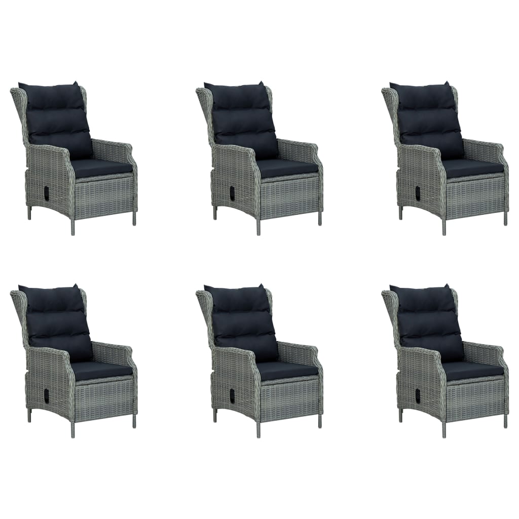 Set Mobili da Pranzo per Giardino 9 pz Grigio Chiaro