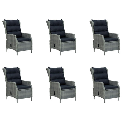 Set Mobili da Pranzo per Giardino 9 pz Grigio Chiaro