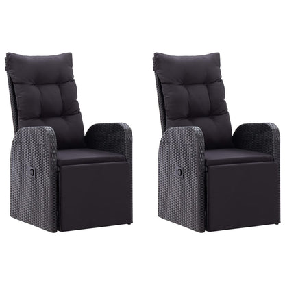 Set Mobili da Pranzo per Giardino 5 pz Nero