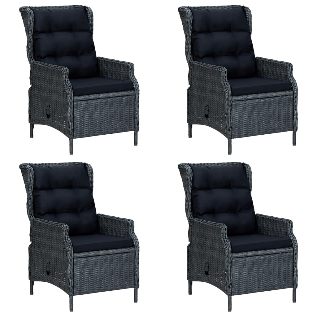 Set Mobili da Pranzo per Giardino 5 pz Grigio Scuro