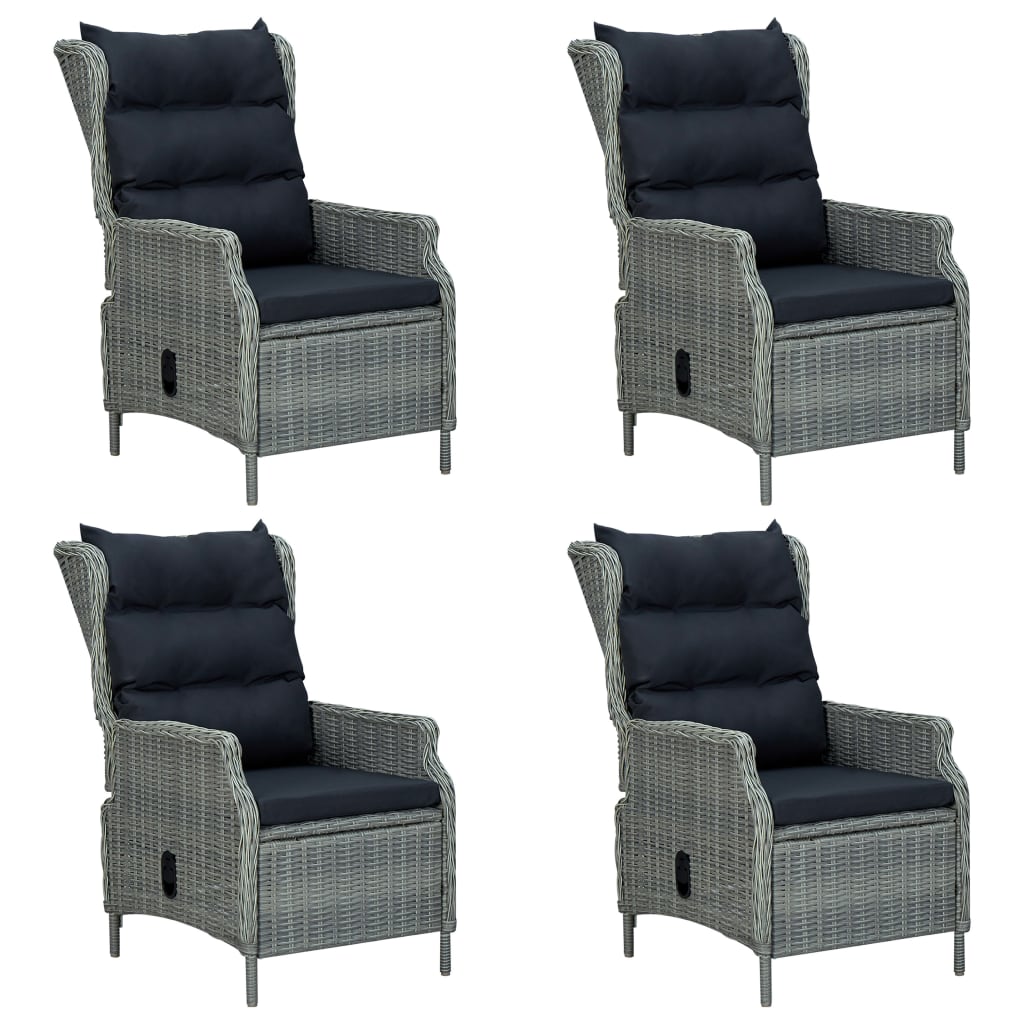 Set Mobili da Pranzo per Giardino 5 pz Grigio Chiaro