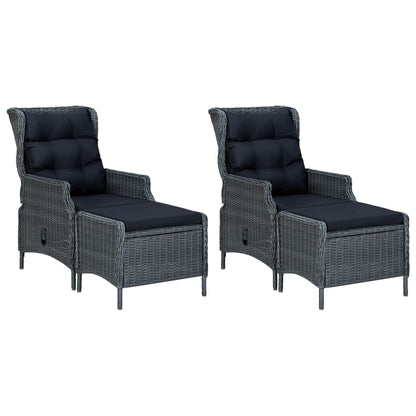 Set Mobili da Pranzo per Giardino 7 pz Grigio Scuro
