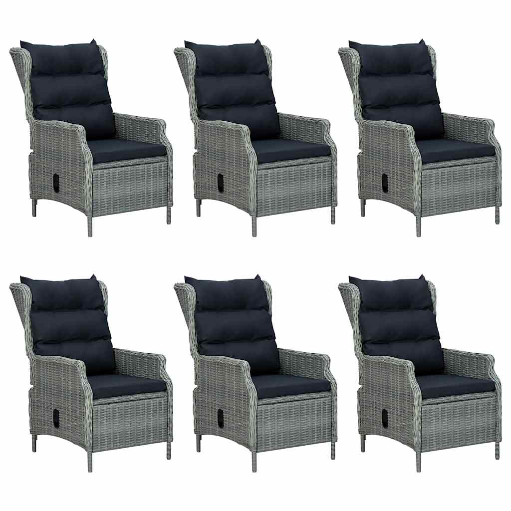Set da Pranzo da Giardino 7 pz Grigio Chiaro