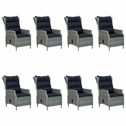 Set da Pranzo da Giardino 9 pz Grigio Chiaro