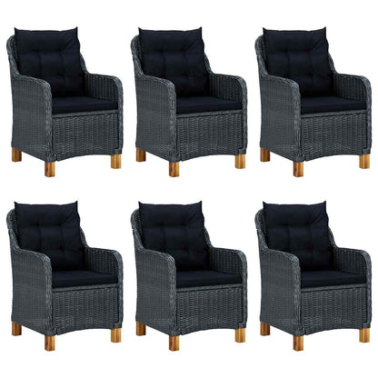 Set Mobili da Pranzo per Giardino 7 pz Grigio Scuro