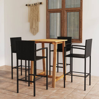 Set Bar da Giardino 5 pz Nero