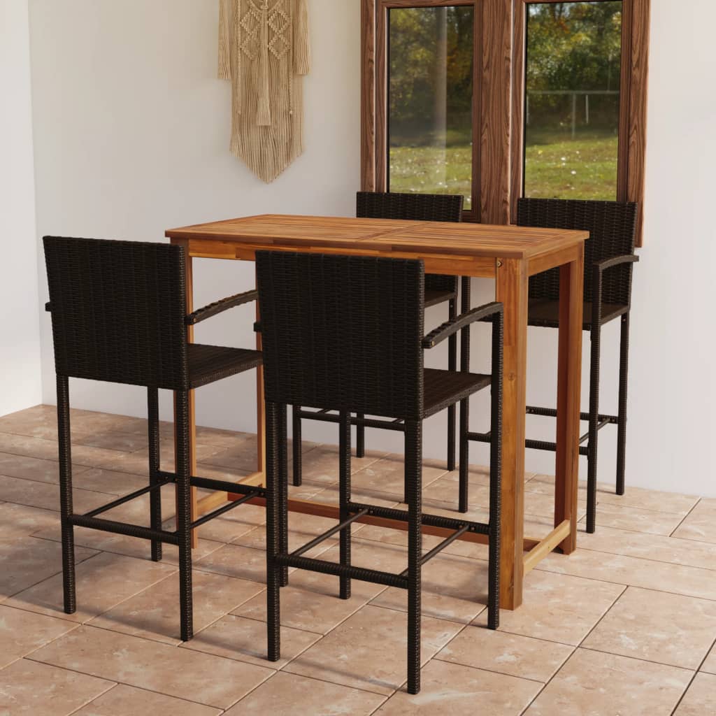 Set Bar da Giardino 5 pz Marrone