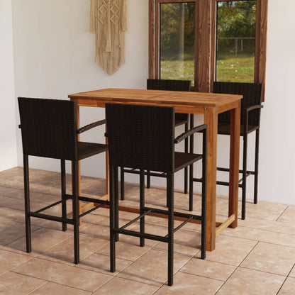 Set Bar da Giardino 5 pz Marrone
