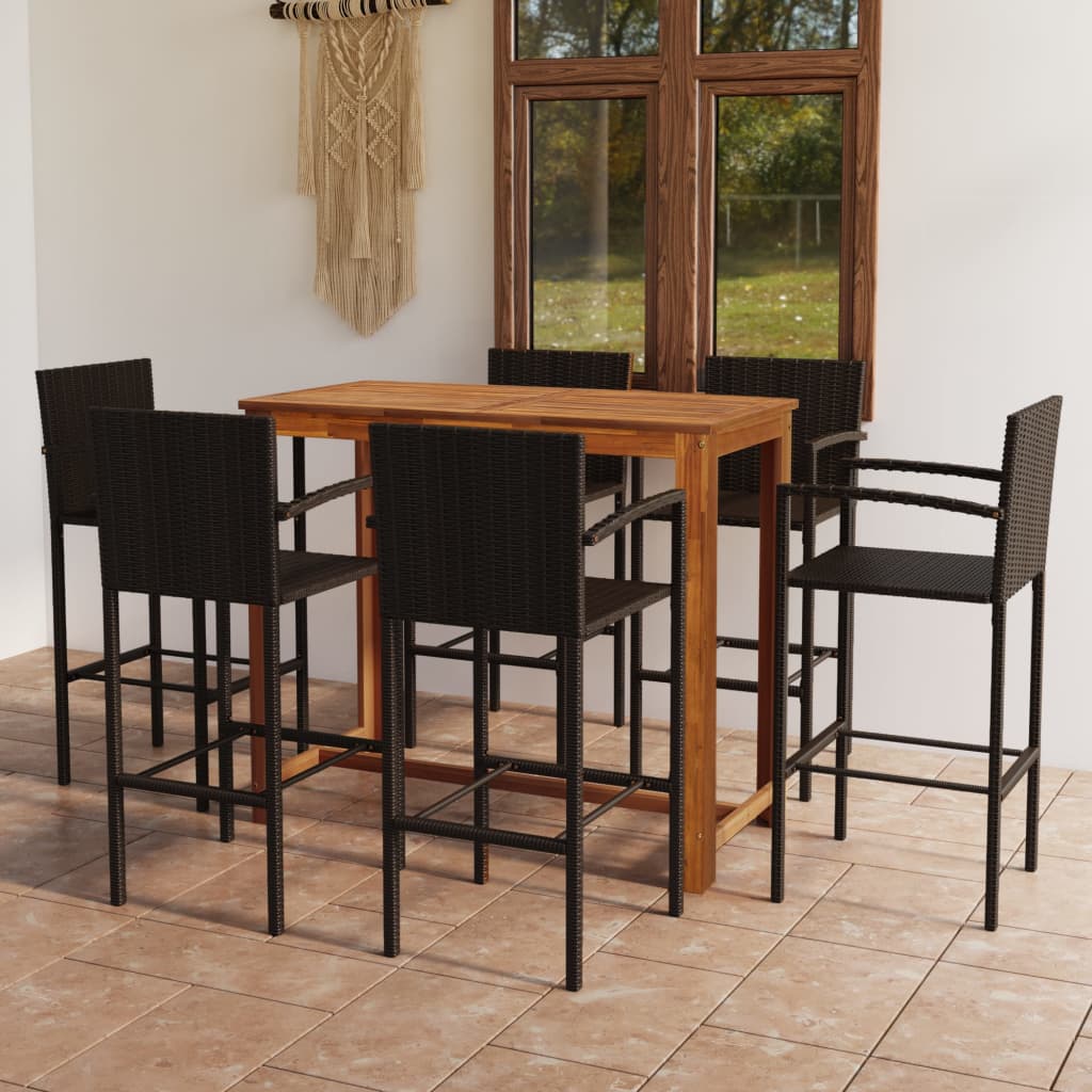 Set Bar da Giardino 7 pz Marrone
