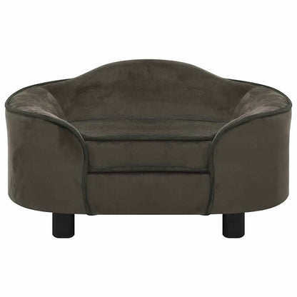 Divano per Cani Grigio Scuro 67x47x36 cm in Peluche