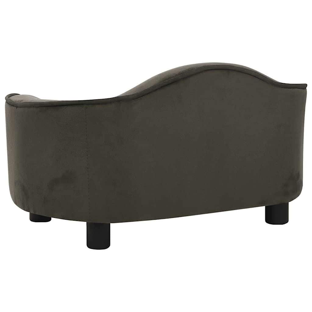Divano per Cani Grigio Scuro 67x47x36 cm in Peluche