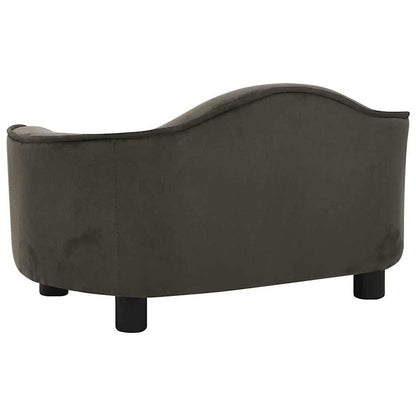 Divano per Cani Grigio Scuro 67x47x36 cm in Peluche