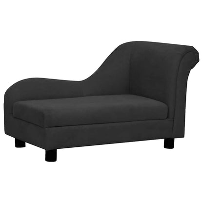 Divano per Cani con Cuscino Nero 83x44x44 cm in Peluche