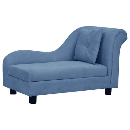 Divano per Cani con Cuscino Blu 83x44x44 cm in Peluche