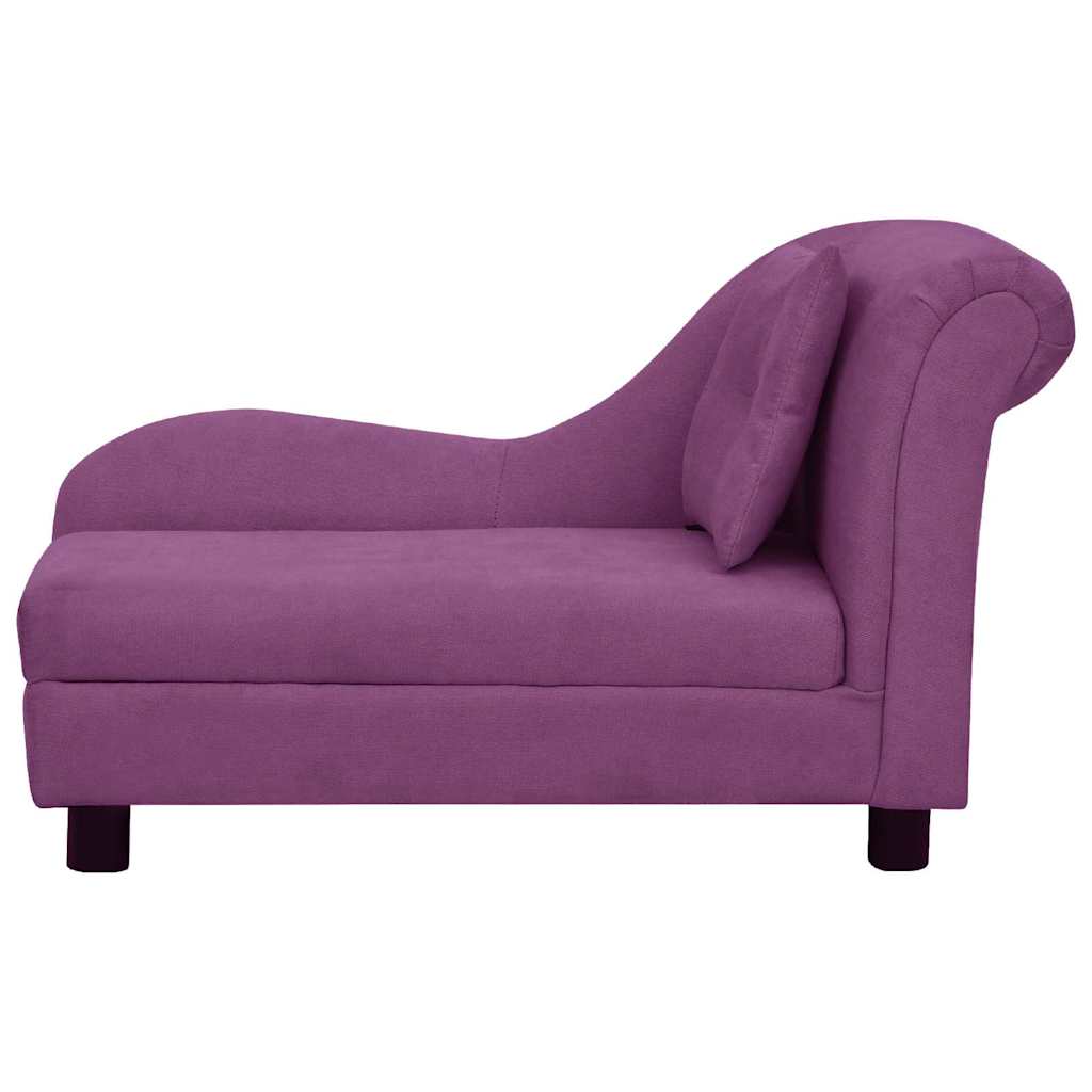 Divano per Cani con Cuscino Borgogna 83x44x44 cm in Peluche
