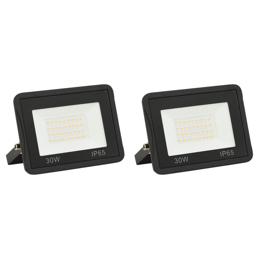 Faretti a LED 2 pz 30 W Bianco Caldo