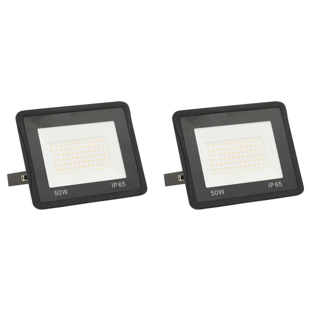 Faretti a LED 2 pz 50 W Bianco Caldo