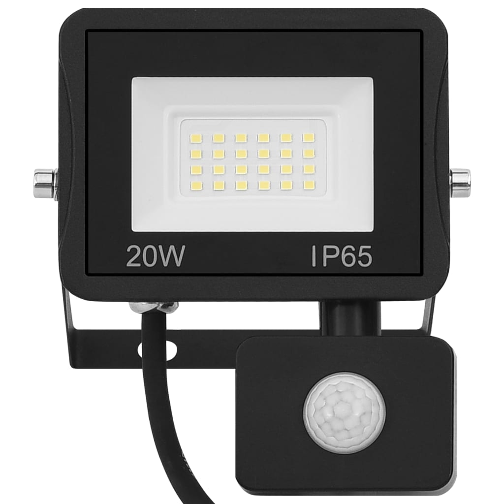 Faretto a LED con Sensore 20 W Bianco Caldo