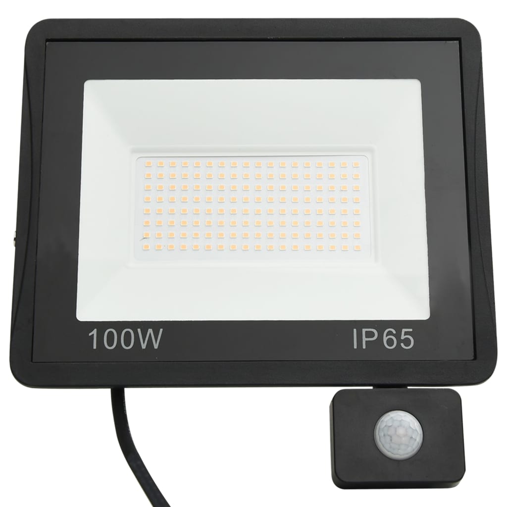 Faretto a LED con Sensore 100 W Bianco Caldo