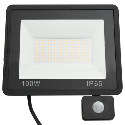 Faretto a LED con Sensore 100 W Bianco Caldo