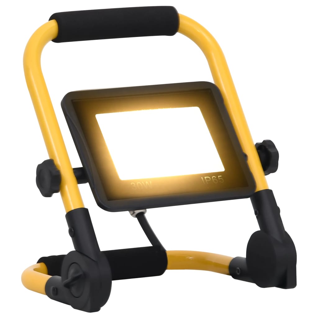 Faretto a LED con Maniglia 30 W Bianco Caldo