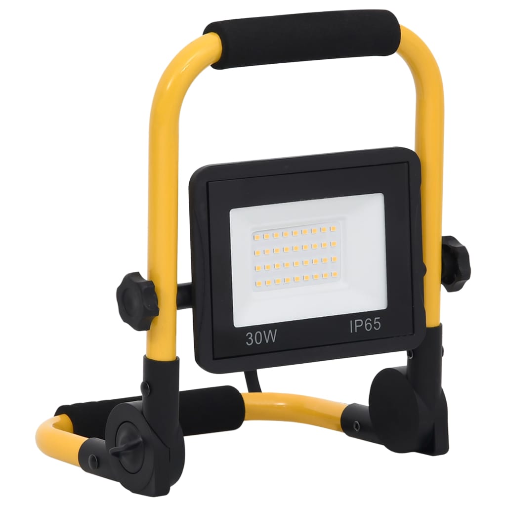 Faretto a LED con Maniglia 30 W Bianco Caldo