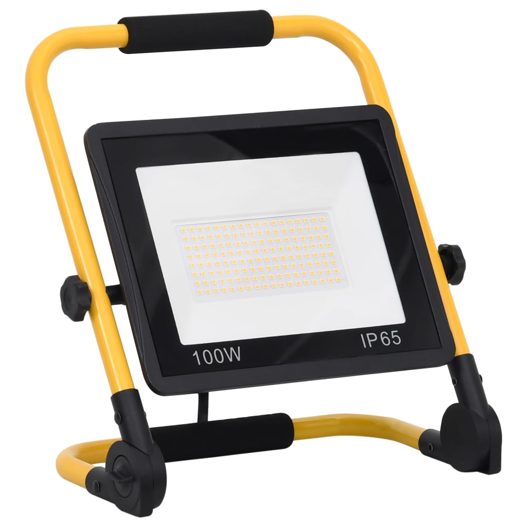 Faretto a LED con Maniglia 100 W Bianco Caldo