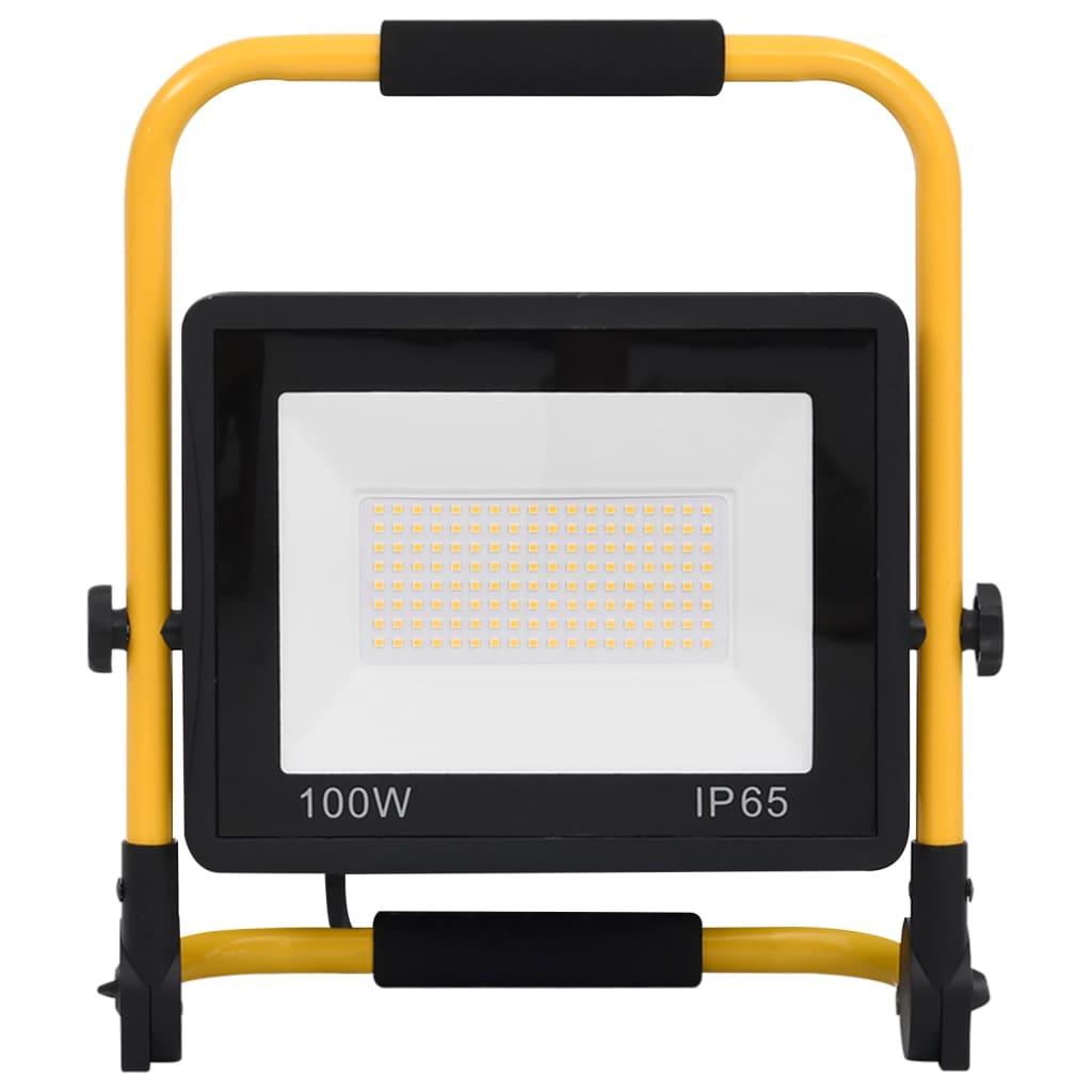 Faretto a LED con Maniglia 100 W Bianco Caldo