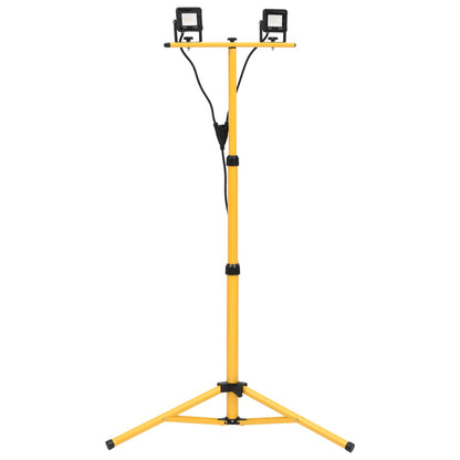Faretto a LED con Treppiede 2x10 W Bianco Caldo