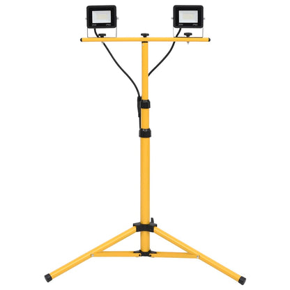 Faretto a LED con Treppiede 2x20 W Bianco Freddo