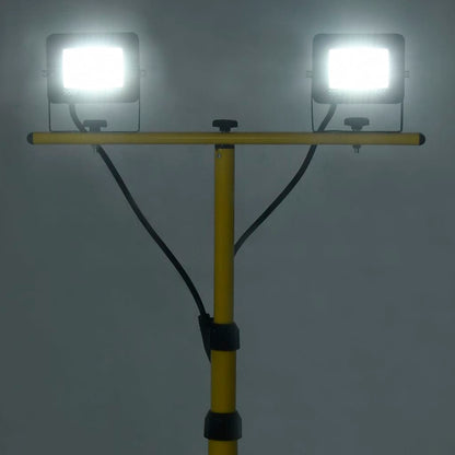 Faretto a LED con Treppiede 2x20 W Bianco Freddo
