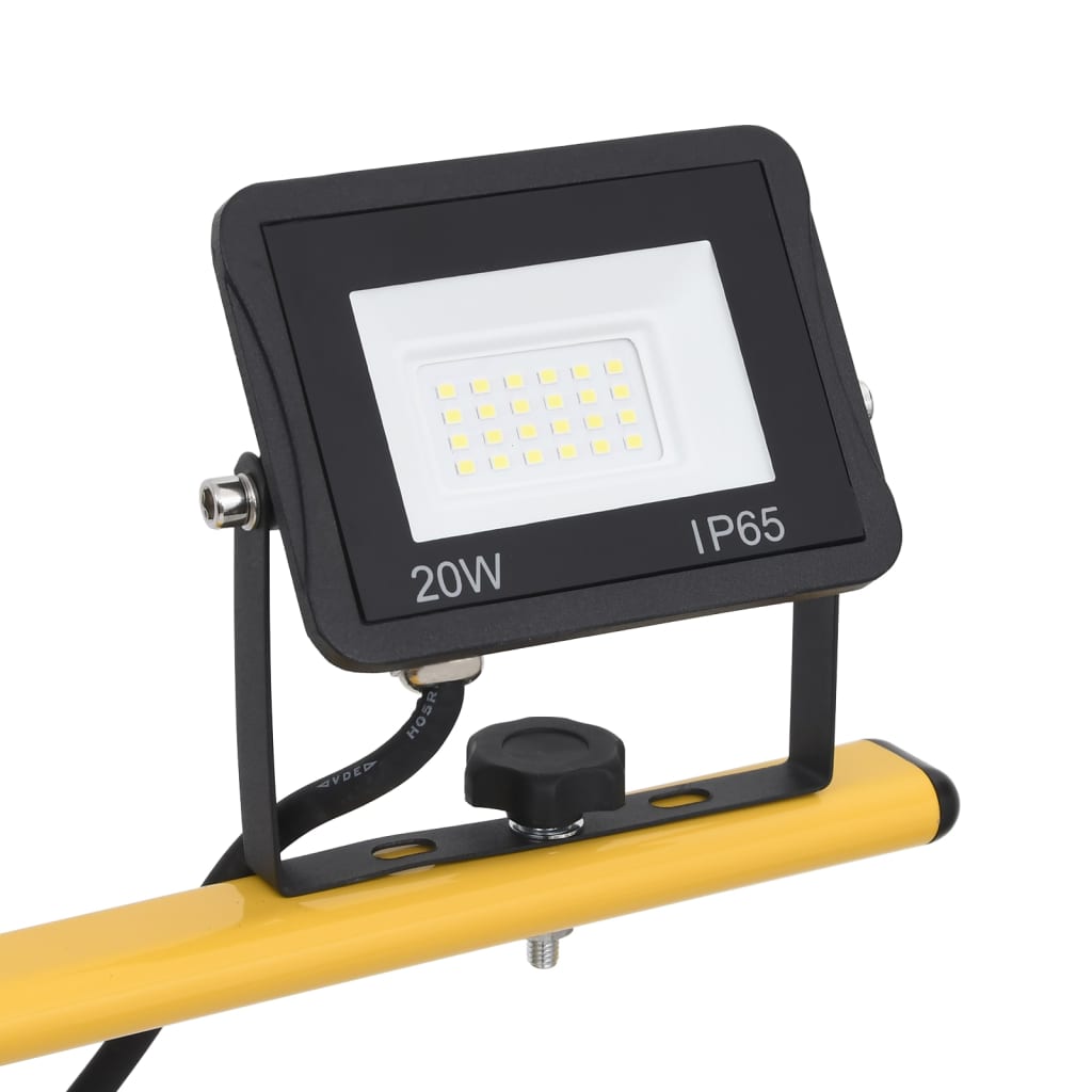 Faretto a LED con Treppiede 2x20 W Bianco Freddo