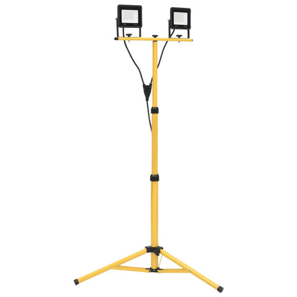 Faretto a LED con Treppiede 2x30 W Bianco Freddo