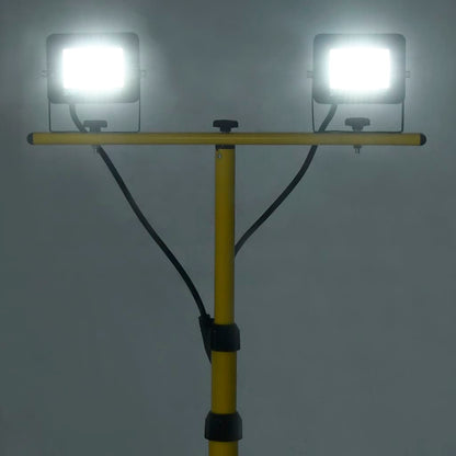 Faretto a LED con Treppiede 2x30 W Bianco Freddo
