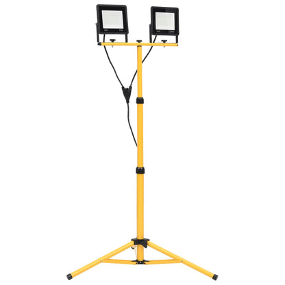 Faretto a LED con Treppiede 2x50 W Bianco Freddo