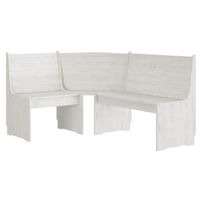 Panca Angolare REINE 151 cm in Pino Massello Bianco