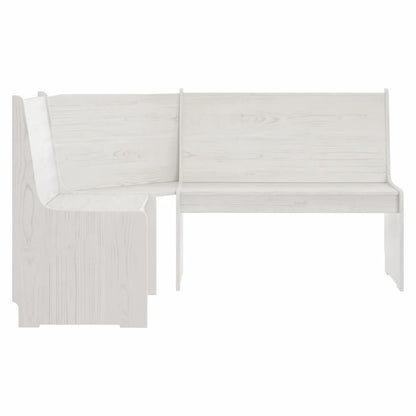 Panca Angolare REINE 151 cm in Pino Massello Bianco